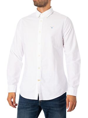 

Мужская рубашка Barbour Oxtown Tailored, белая, Белый, MSH5301WH11