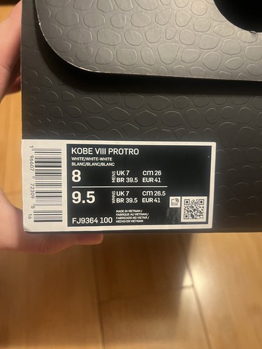 Pre-owned Kobe 8 Protro “halo” [men's Size 8] In White