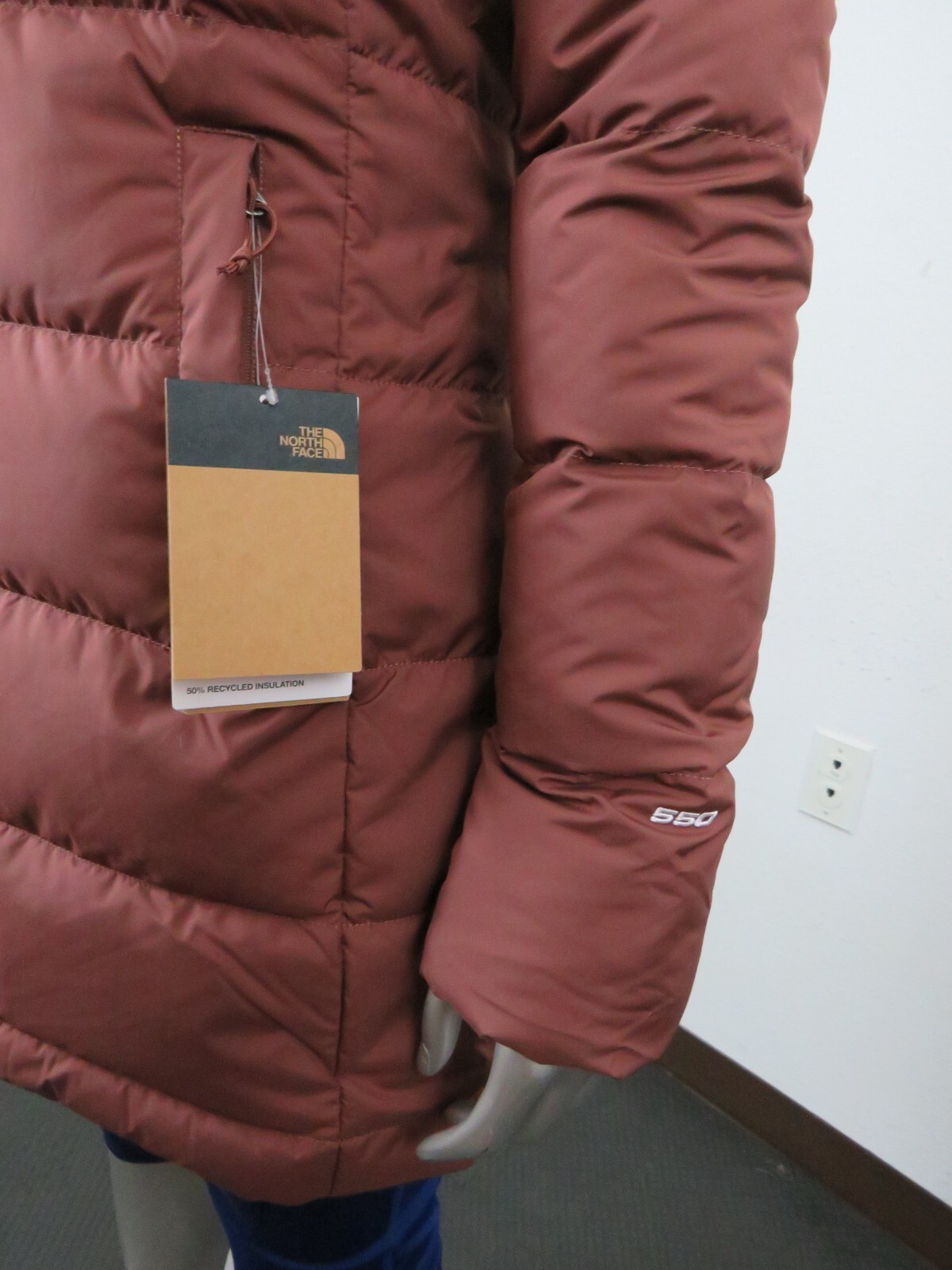 Pre-owned The North Face Womens  Gotham Mid Parka 550-down Winter Jacket Hooded - Marron In Purple