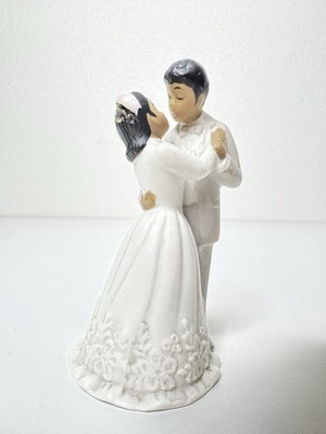 Vintage Wedding Cake Topper Bride & Groom Figurine Kelvin B-886 3.5