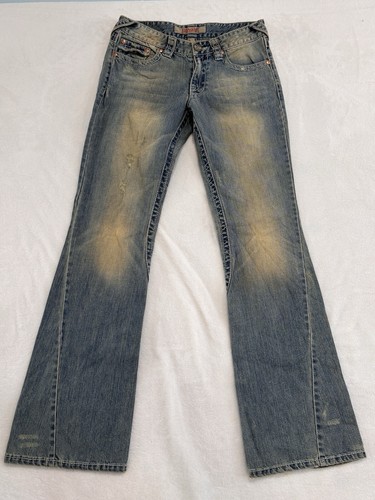 VTG Wax Women Flare Leg Jeans Size 5, Acid Wash, 10UDE1S1157