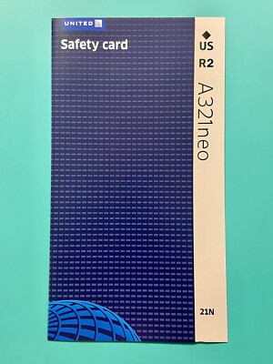 UNITED SAFETY CARD--AIRBUS 321 NEO #2 USA   