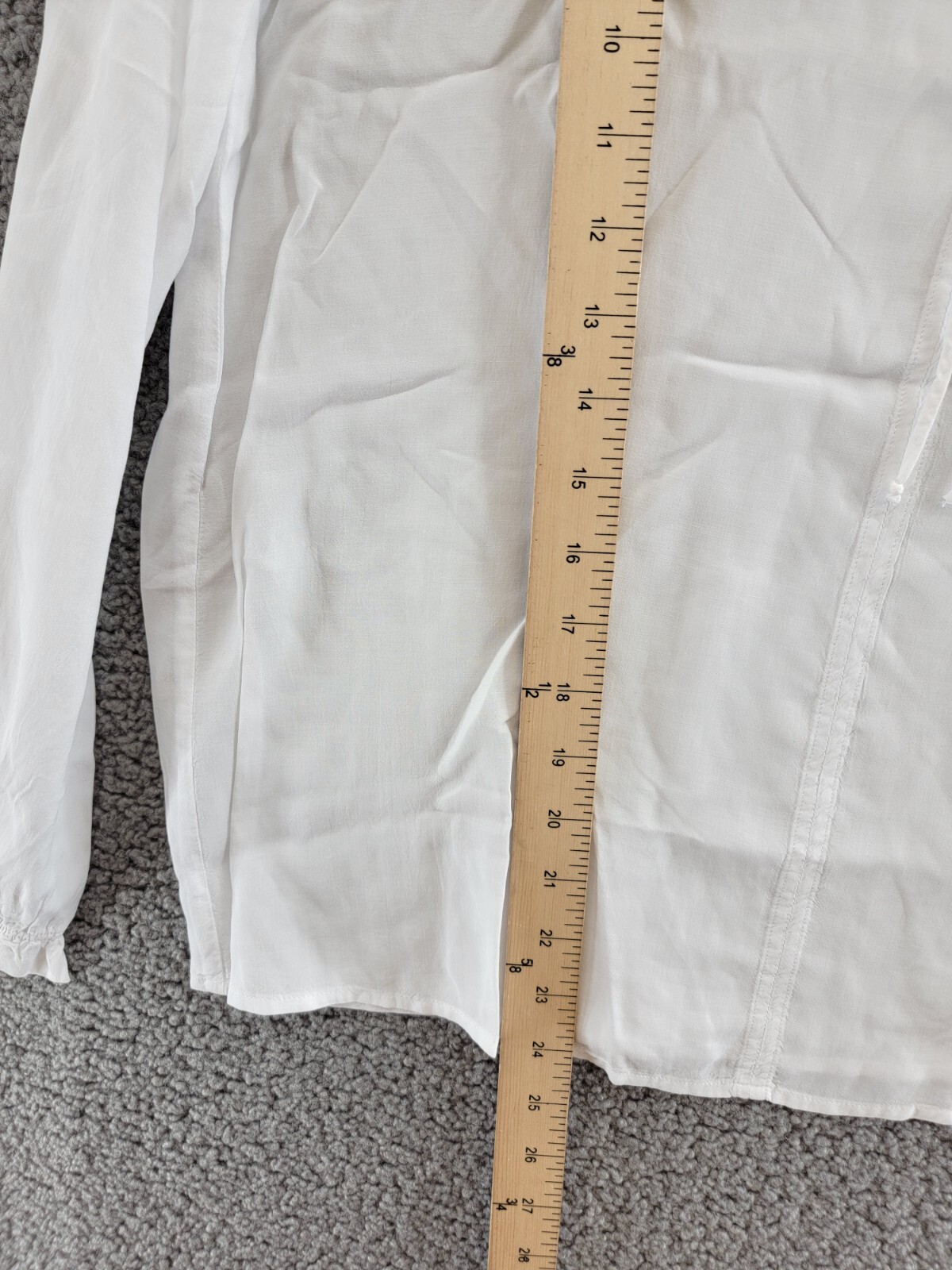 Velvet by Graham & Spencer Samantha Split Neck Blouse Women's S White Pullover - Picture 8 of 16