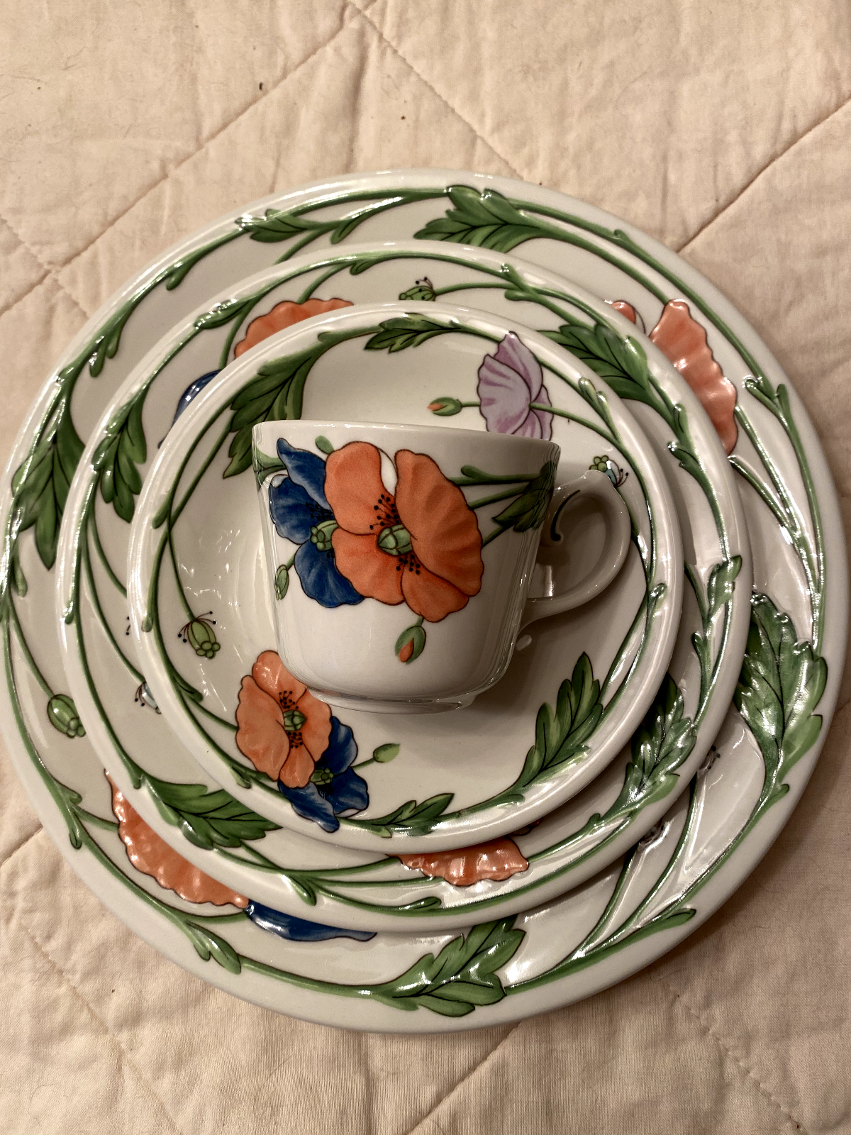 Villeroy & Boch Amapolo 花柄 ボウル 6枚セット　廃盤 Villeroy & Boch Amapolo 花柄 ボウル 6枚セット 廃盤