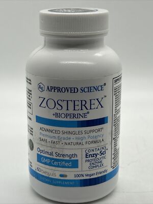 Approved Science, Zosterex, Advanced Shingles Support, 60 Capsules Exp. 04/2026