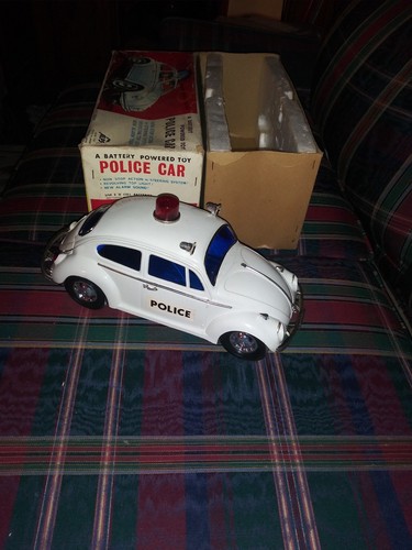 Vintage Alps Battery Operated Police Car