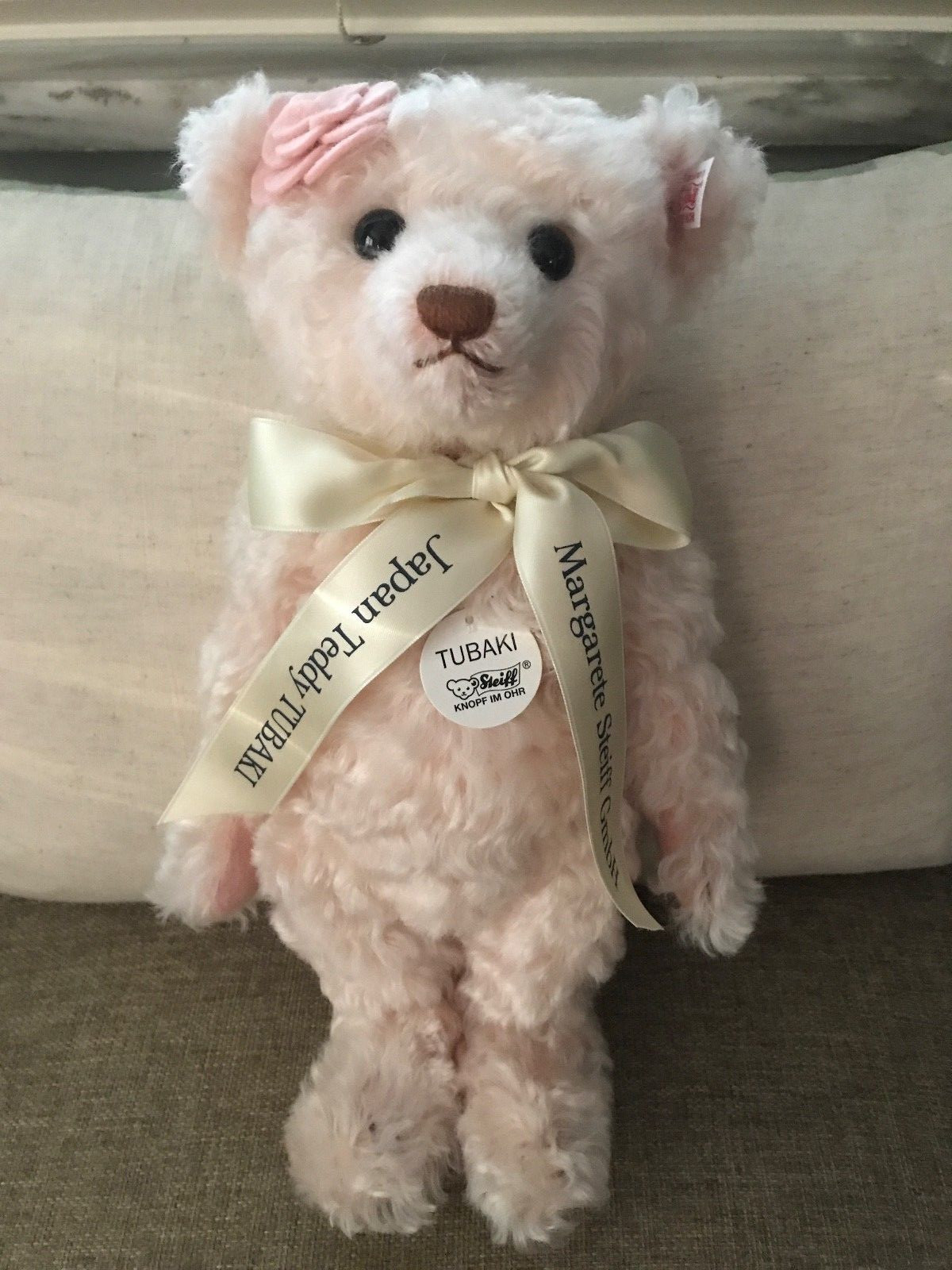 Steiff #676413 Tubaki Teddy Bear Camelia Blossom LE | eBay
