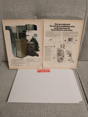 G.E. Central Air Vintage Magazine Photo Advertisement Article Print Ad