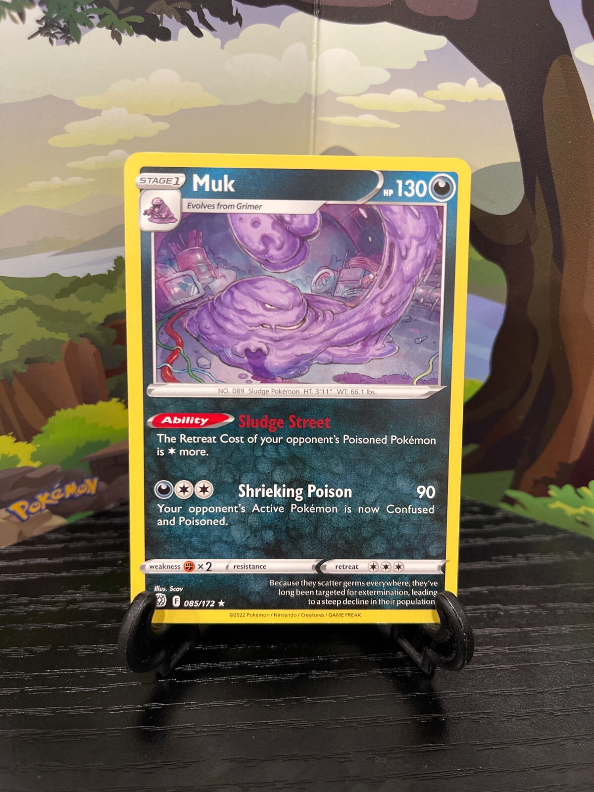 Muk 085/172 - Brilliant Stars - Rare - Pokemon Card TCG - LP