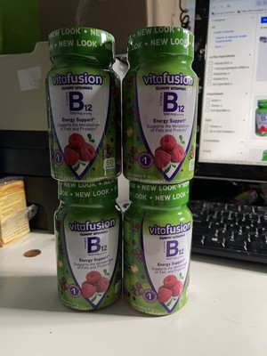 4 Vitafusion Vitamin B12 1000mcg Gummy Vitamins Energy Supp 60ct Exp 9/23 &12/23