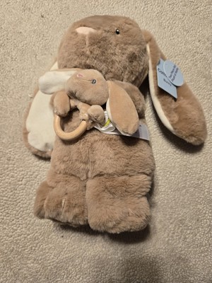 BABY'S FIRST SPRING BUNNY 2 PIECE SET PLUSH STUFFED ANIMAL TOY AND RATTLE NEW 