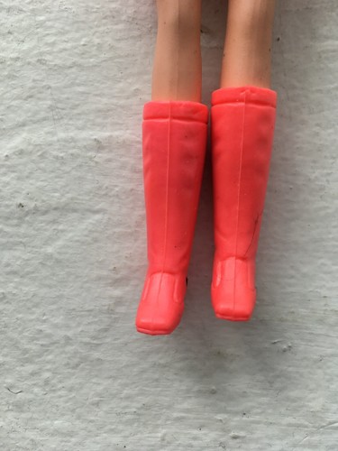 Vintage 1970 Topper Dawn Angie doll Pink Sheer Dress Outfit Boots Hong King