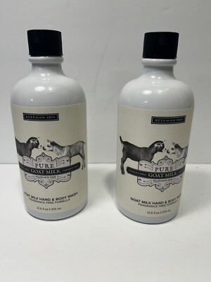 2 x Beekman 1802 Pure Goat Milk Hand & Body Wash 12.5oz. - NEW-SEALED