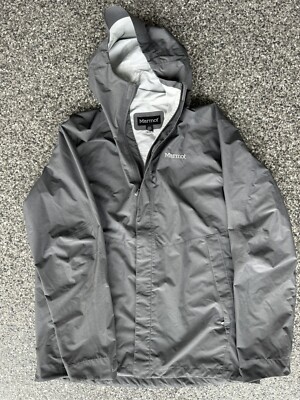 Marmot Jacket Mens Extra Large PreCip Eco Rain Windbreaker Hooded Outdoor