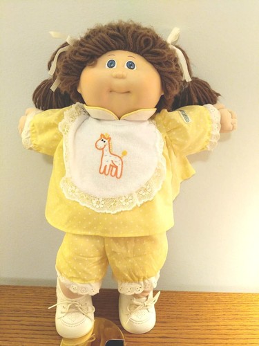 Vintage Cabbage Patch Doll 1978 1982 1984 Yellow Giraffe Brown Head Mold One 1