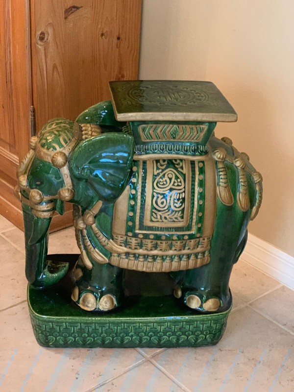 Wooden Antique Rare Elephant Wall Phone Stand table Unique Home Decor Vintage