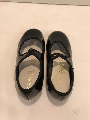 Spotlights Tap Shoes Black Patent Leather No Laces Size 9 Dance Youth