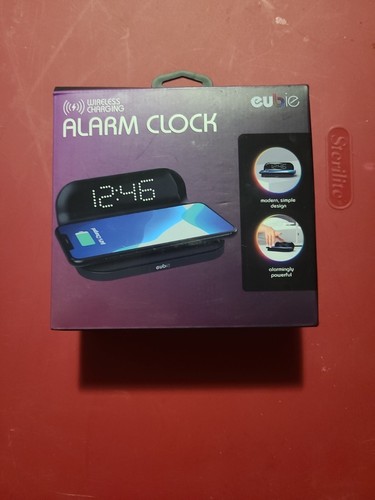 Eubie QI Wireless Charging Alarm Clock Bright LED Display fo