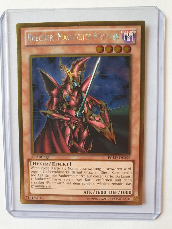 Brecher, Magischer Krieger Pgld-De052 Gold-Rare 1 Auflage Yu-Gi-Oh Karte Ex