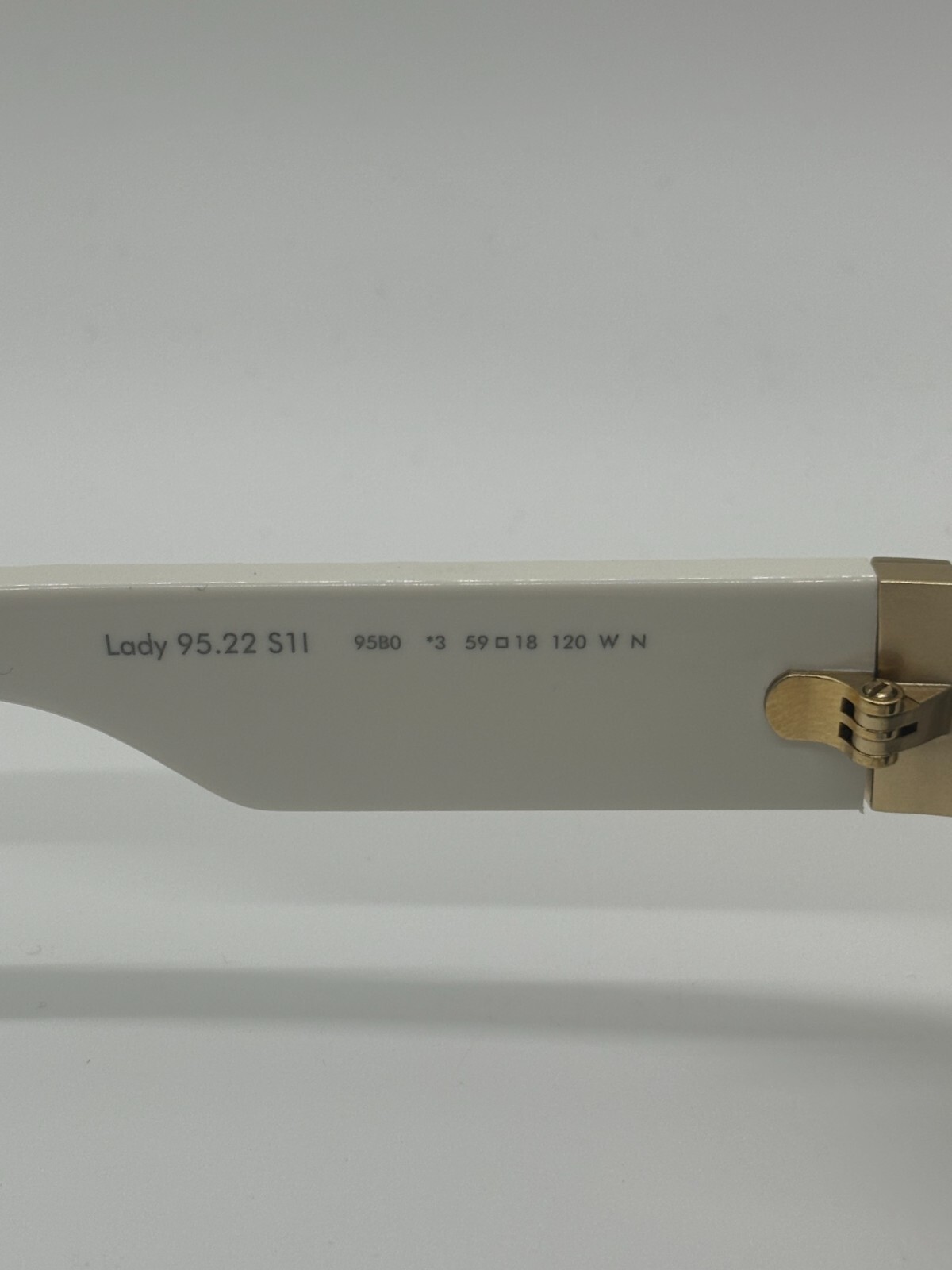 Pre-owned Dior Lady 95.22 S1i Ivory White Sunglasses 59-18-120mm Comes W/ Full Set In Blue