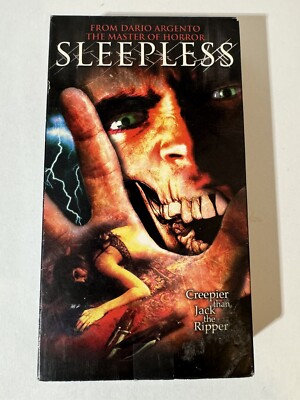 Sleepless (VHS, 2001) Oop Horror Dario Argento