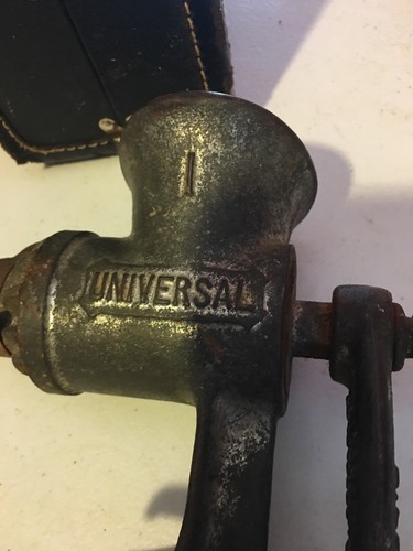 Vintage LF & C No 1 Universal Table Top Meat Grinder Food Chopper Patina