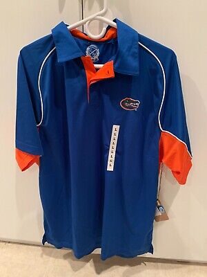 ''NEW''  Campus Drive Florida Gators Large Polo Shirt Orange and Blue