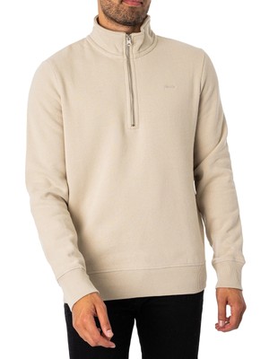 

Мужская толстовка на молнии Superdry Essential, бежевая, Бежевый