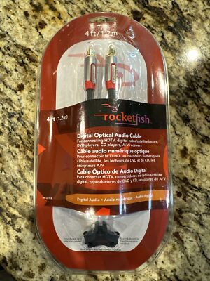 ROCKETFISH 4 Foot / 1.2m Digital Optical Audio Cable RF-G1118 NIB, NEW