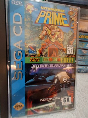 Ultraverse Prime / Microcosm Sega CD Double Deal CIB Tested And Working