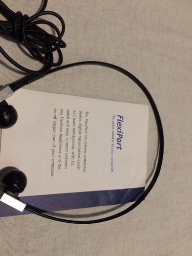 ECS FlexFone FLX-10 Digital Transcription Headphone And FlexPort Connector