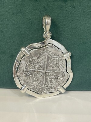 ATOCHA Solid Silver Coin  Pendant Handmade From Atocha Silver Bar Large Size