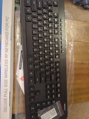 Macally Wireless Keyboard - 2.4G Ergonomic Full-Size Computer Keyboard Wireless