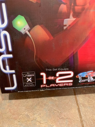 Laser X Fusion Two Player Complete Laser Tag Blaster Gaming Set Damaged Box