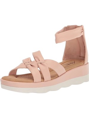 

CLARKS COLLECTION Женские розовые босоножки Clara Rae на платформе 1 дюйм на открытой танкетке, 8 м, Розовый, 26165275
