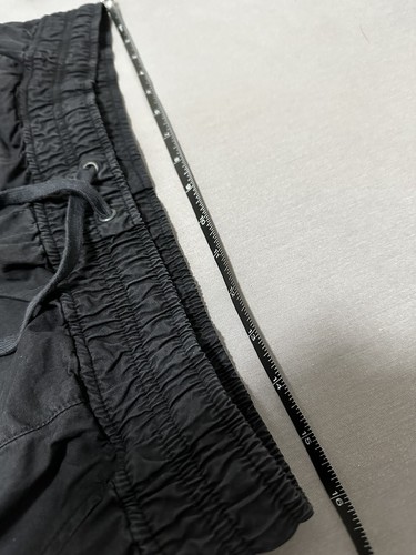 NEW JOHN ELLIOTT Black Sateen Cargo Pants Size 4 $380