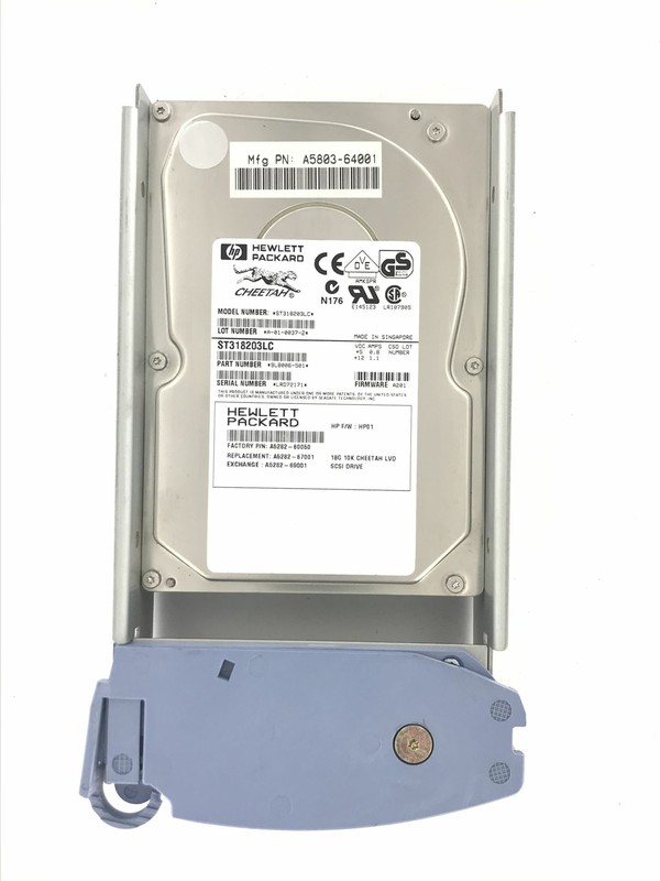 Hp A5803a 18.2gb 10k Lvd A5803-64001 A5282-60050 A5282-67001 St318403lc