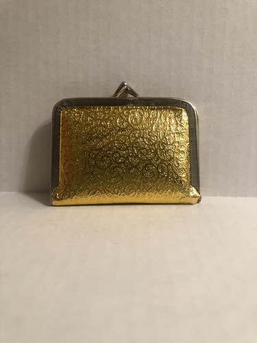 Vintage Sewing Kit Intricate Gold Case Kiss Lock Closure 20+ Sewing Tools