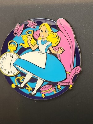 Loungefly Disney Alice in Wonderland Alice Falling Pin NEW On Card Pink Chair