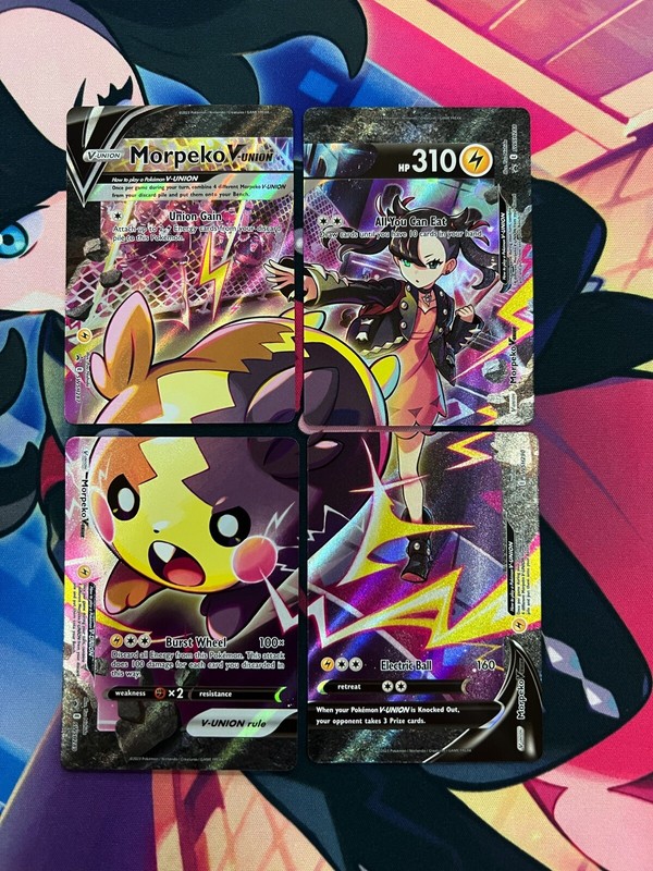 Pokemon Morpeko V-Union SWSH287-290 Standard Size Card Black Star Promo NM
