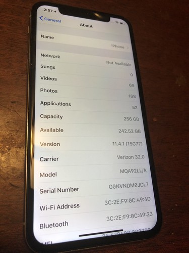 Apple iPhone X - 256GB - Space Gray Unlocked Smartphone Clean ESN Cracked Works