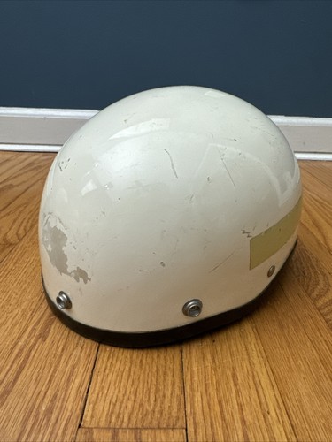 Vintage Hirotake Arai HA P-10 Half Helmet White Snell 1968