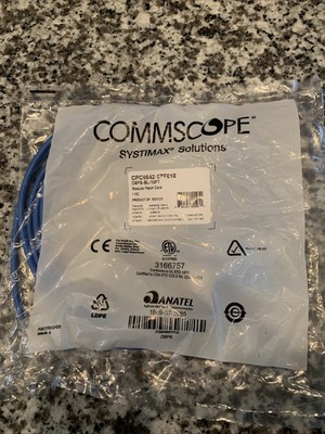 NEW CAT 5E Commscope CPC6642-0ZF010 Patch Cord Blue 10 Ft.
