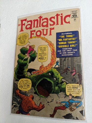 Fantastic Four 1 #1 Golden Record Reprint   1st reprint Great Pages - Not graded