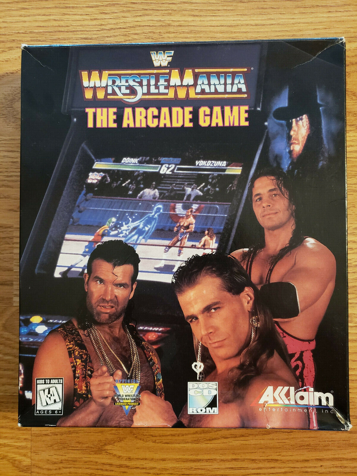 WWF WrestleMania The Arcade Game Big box 1995 PC CD Rom WWE Acclaim Rare Dos WWF WrestleMania The Arcade Game Big box 1995 PC CD Rom WWE Acclaim Rare Dos