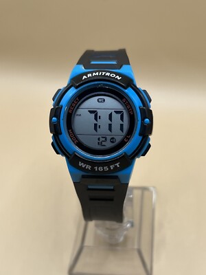Armitron Sport Unisex Digital Chronograph Resin Strap Watch 45/7110BLTC BLUE