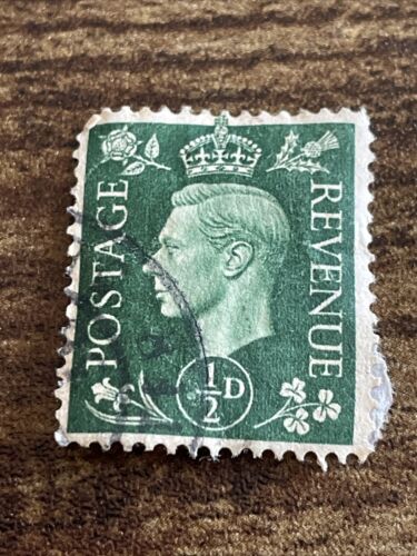 Great Britain King George VI, Revenue Postage Stamp, 1/2D Great Britain King George VI, Revenue Postage Stamp, 1/2D