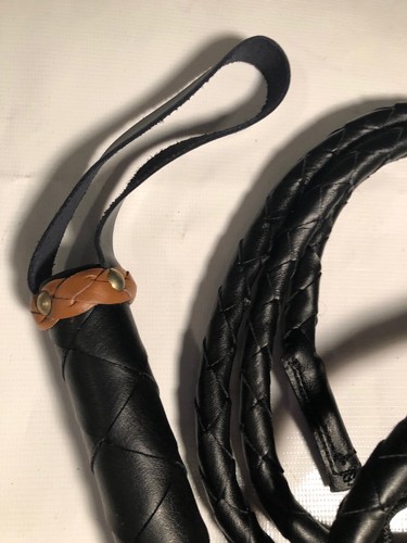 NEW  HAND MADE 9' LEATHER BULL WHIP ,HORSE WHIP, CATTLE WHIP, ETC. FREE SHIPPING