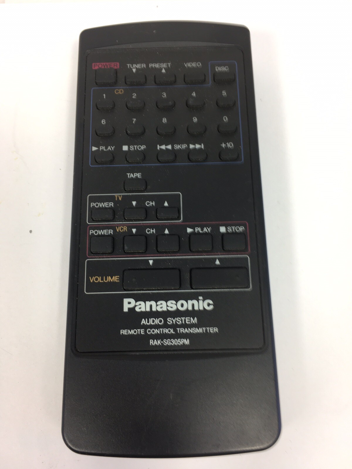 Panasonic RAK-SG305PM A/V System Remote Control SA-H82 HM32 SC-R620