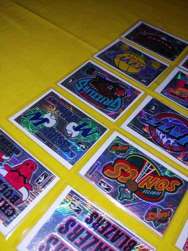 Vintage Lot Of 26 1990s NBA Vending Prism Jewel Stickers No Duplicates